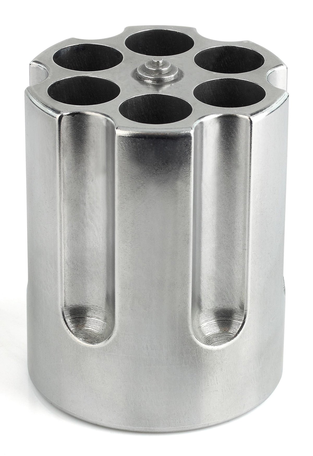 Caliber Gourmet CBG1007 Novelty Revolver Cylinder Pen & Pencil Holder Silver Aluminum