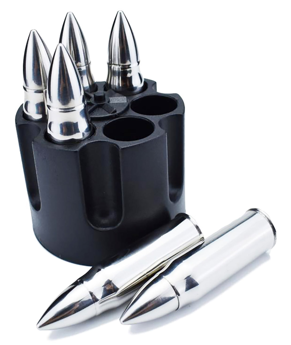 Caliber Gourmet CBG1046B Novelty Stainless Steel Bullet Chillers - Party Barware