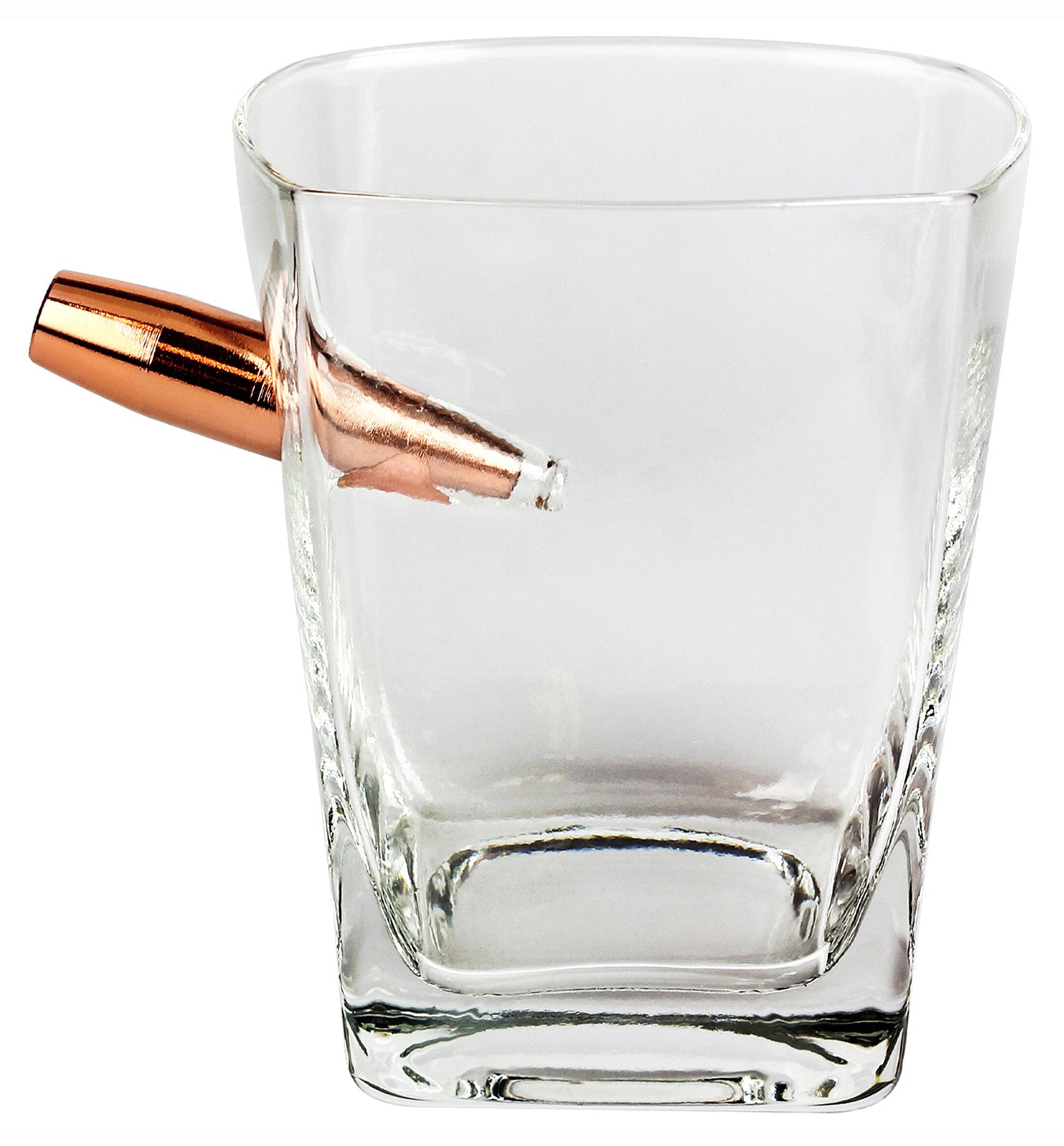 Caliber Gourmet CBGLMSWHISKEY Bullet-Themed Novelty Whiskey Glass Clear Glass