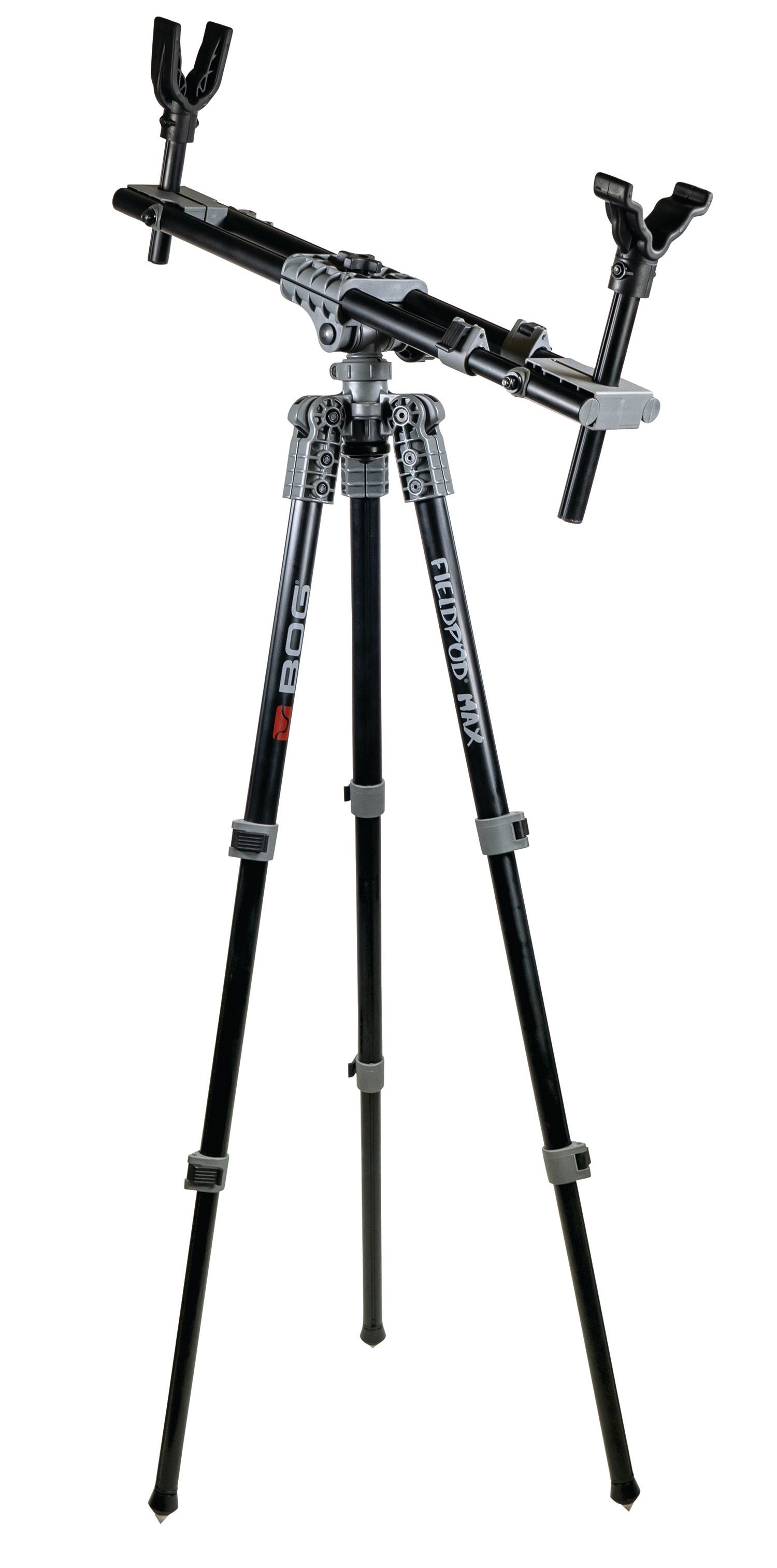 Bog-Pod Fieldpod Max Tripod Black Aluminum Spike Feet Carry Strap Independent Leg Adjust 20 to 48 Inch