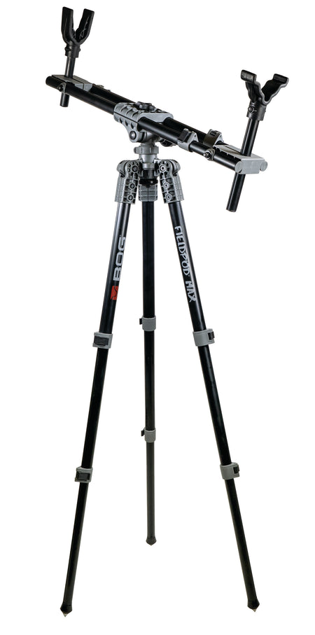 Bog-Pod Fieldpod Max Tripod Black Aluminum Spike Feet Carry Strap Independent Leg Adjust 20 to 48 Inch