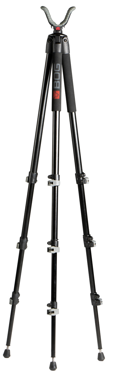 Bog-Pod Adrenaline Folding Tripod Black Aluminum Foam Grip Switcheroo System 360 Pan 16 to 72 Inch