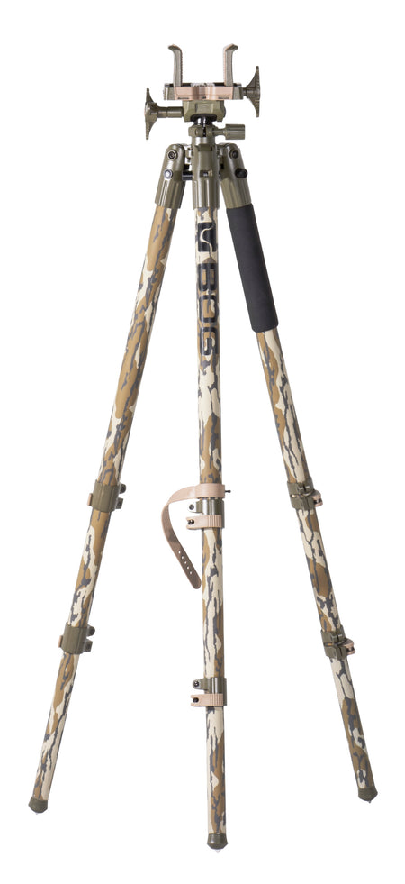 Bog-Pod DeathGrip Mossy Oak Bottomland Aluminum Hunting Tripod 7"-59"
