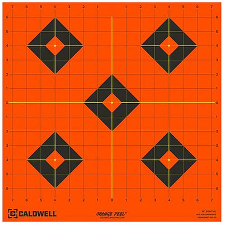 Caldwell Orange Peel 16" Diamond Self-Adhesive Reactive Paper Target Black/Orange 5 Per Pack