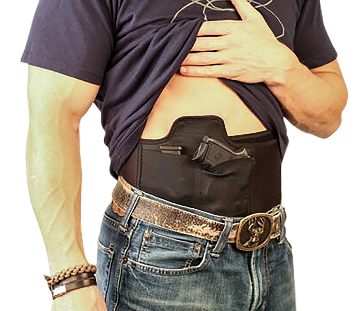 Caldwell Tac Ops Belly Band XL Holster Moisture Wicking Brown Fabric