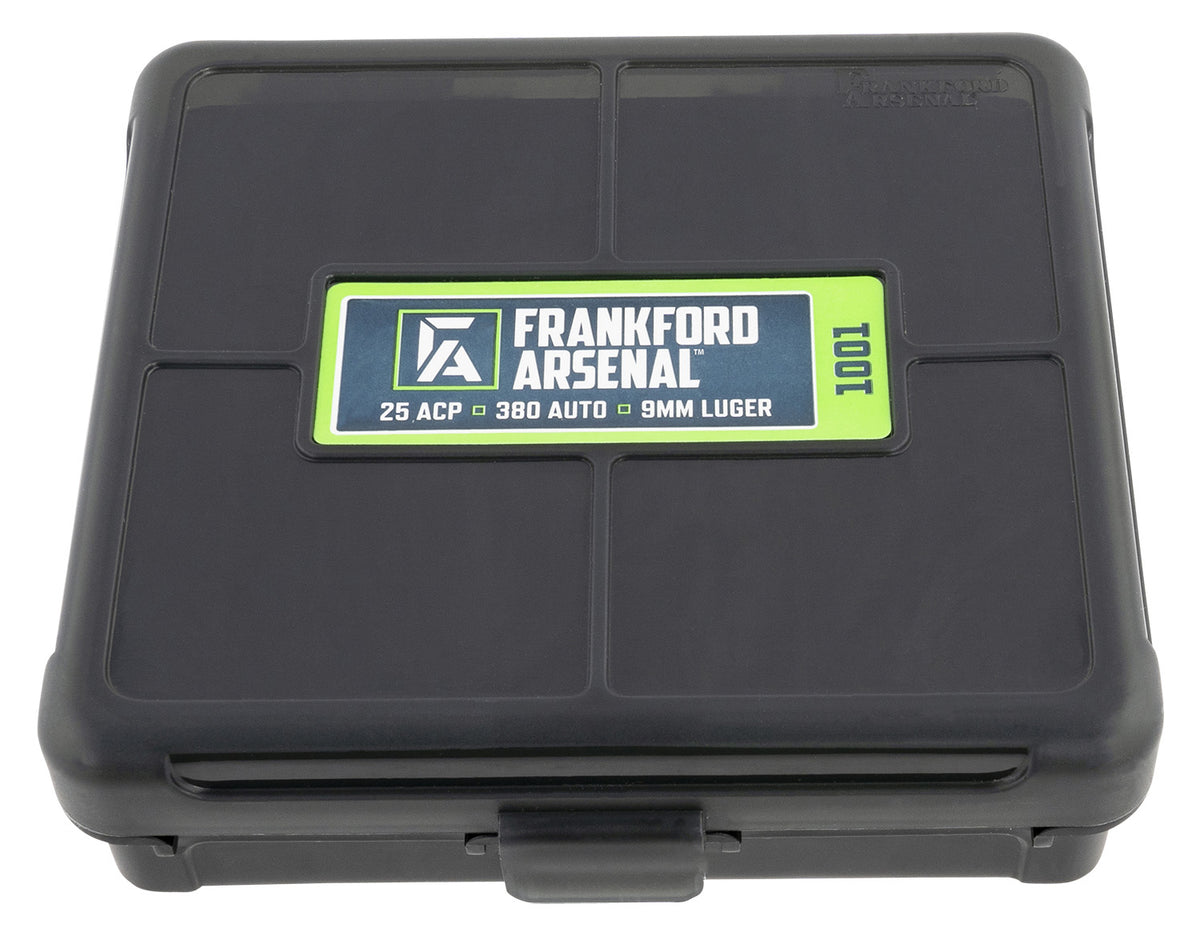 Frankford Arsenal 1083797 High-Density Polymer Ammo Box 9mm/25/380ACP 100rd Black