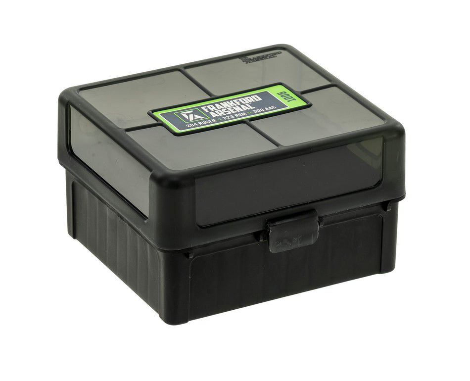 Frankford Arsenal 1083799 High-Density Polymer Ammo Box 204/223/300WinMag 100rd Black