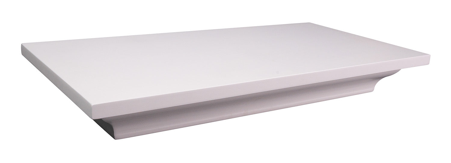 Lockdown 1117247 White Wood Concealment Shelf LED Lit Hidden Compartment 2 Handguns