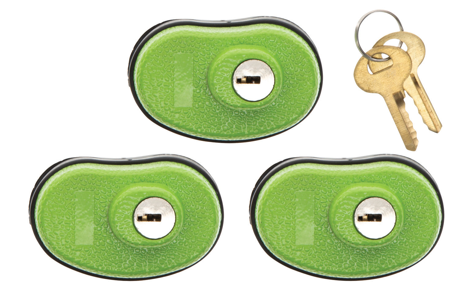 Lockdown 1118825 Trigger Lock Keyed Green Rubber 3 Piece Pack