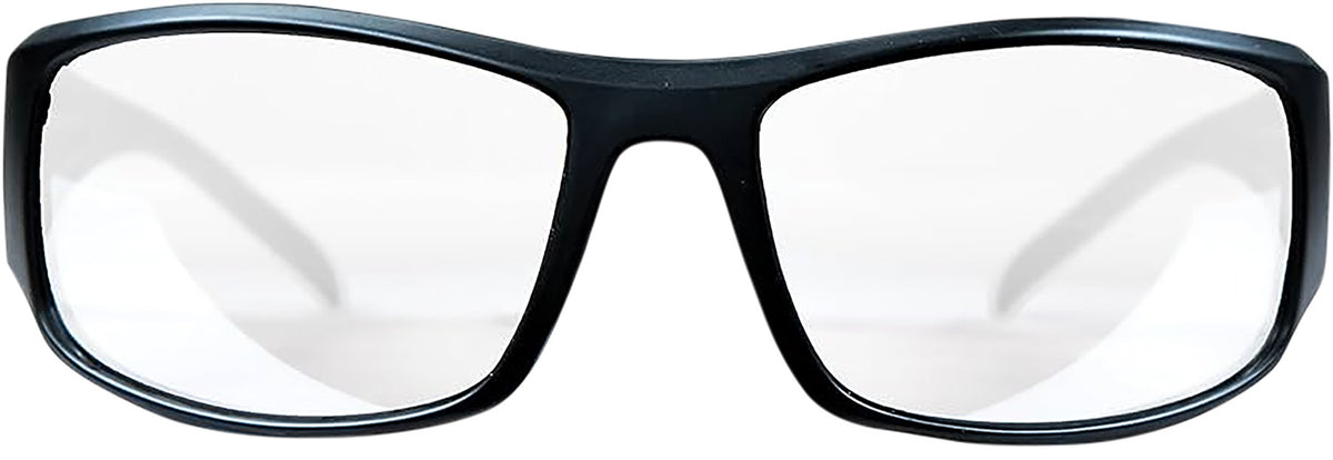 M&P Accessories Thunderbolt Adult Shooting Glasses Full Frame Clear Mirror Lens Black with Storage Case