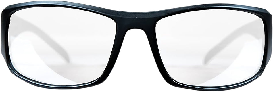 M&P Accessories Thunderbolt Adult Shooting Glasses Full Frame Clear Mirror Lens Black with Storage Case