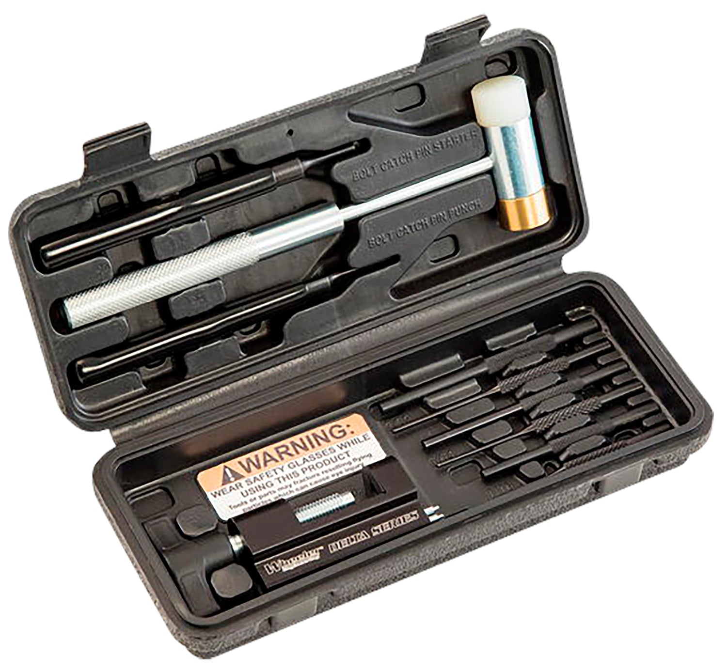 Wheeler AR Platform Hammer and Punch Kit for Roll Pin Installation, Black Steel with Case
