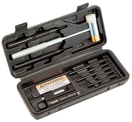 Wheeler AR Platform Hammer and Punch Kit for Roll Pin Installation, Black Steel with Case
