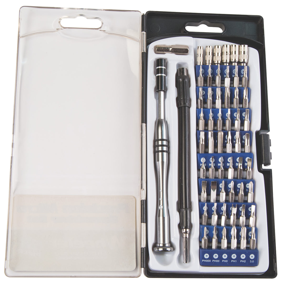 Wheeler Extendable Handle Precision Micro Screwdriver Kit, 58 Pieces, Chrome Steel