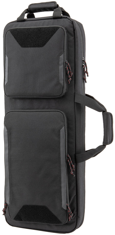 Tac Six Ghost Vertical Rifle Case 600D Polyester Black Lockable with Handgun Pocket