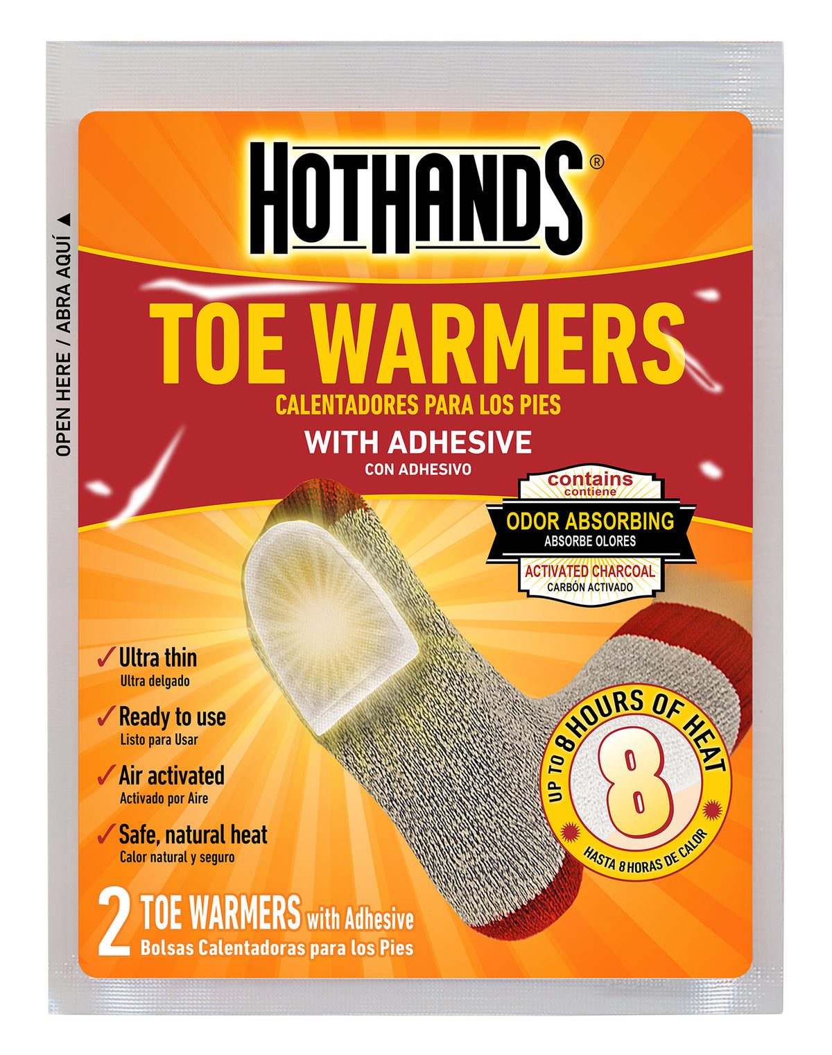 HotHands Single-Use Toe Warmer Heat Packs TT240U 40 Pair
