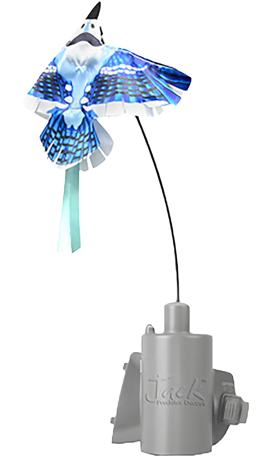 Foxpro FoxJack 5 Gray Predator Motion Decoy - Blue Jay Bird Topper, Wildfire 1 & 2 Compatible