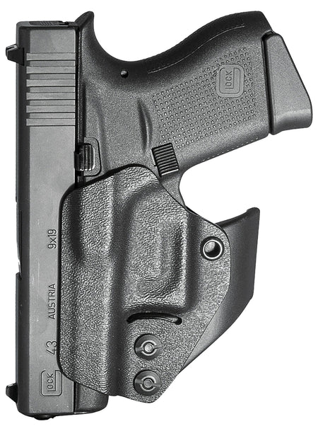 Mission First Tactical Minimalist IWB Ambidextrous Holster for Glock 42/43/43X/48 Black Polymer H2GL43AIWBM