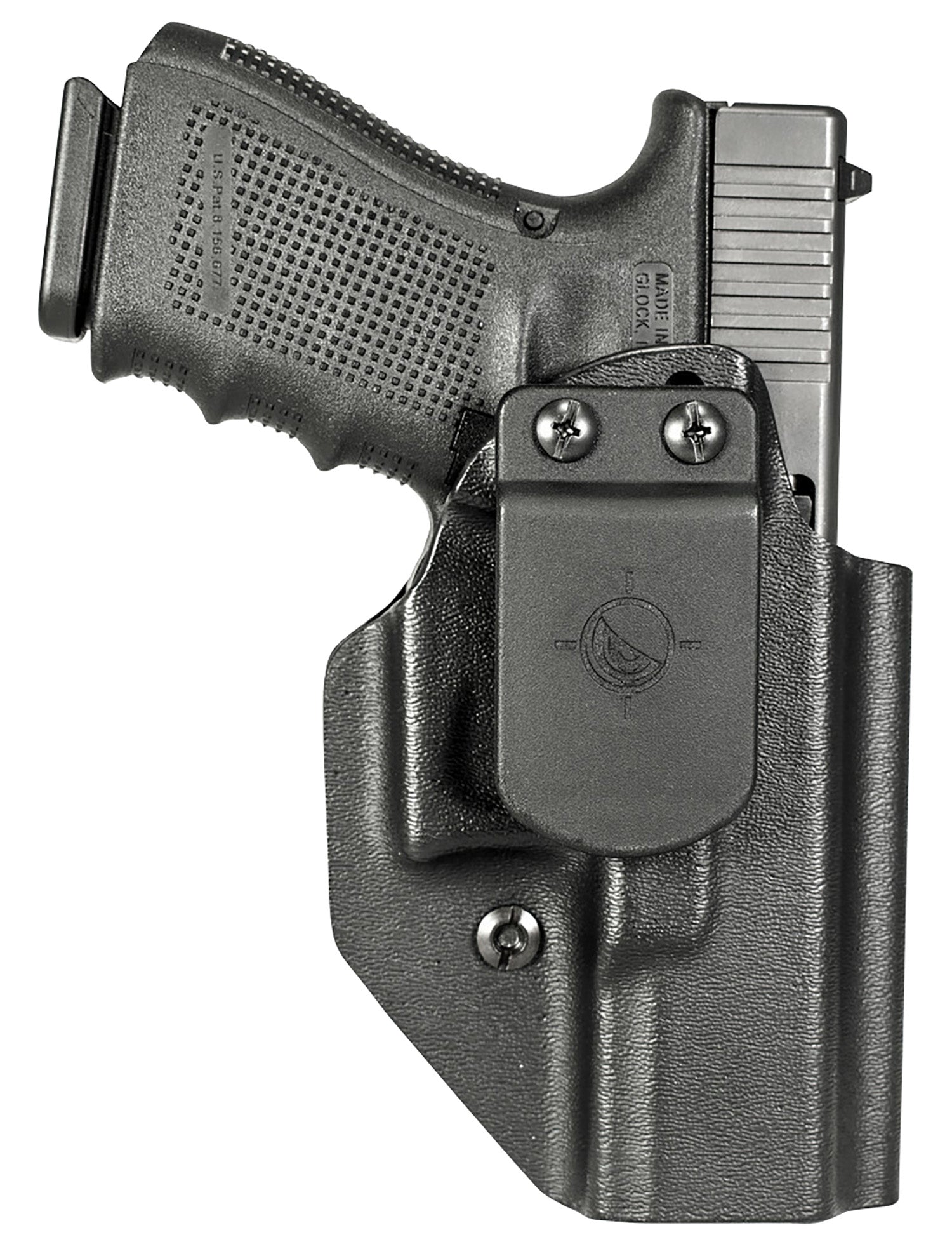 MFT Polymer Appendix and Waistband Holster with Belt Clip Fits Glock 19 23 44 Ambidextrous Black
