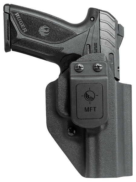 MFT Polymer Appendix and Waistband Holster Tuckable Belt Clip Fits Ruger Security-9 Ambidextrous Black
