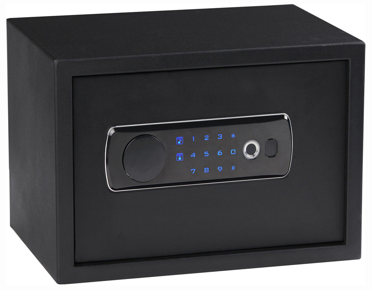 Bulldog BD5020 Duo Biometric & LED Keypad Pistol Vault w/Shelf Key Entry Black Powder Coat Steel Holds 2 Handguns
