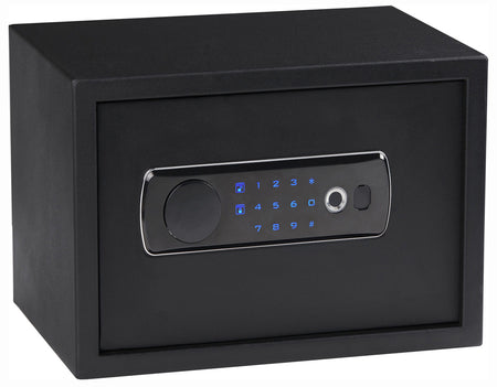 Bulldog BD5020 Duo Biometric & LED Keypad Pistol Vault w/Shelf Key Entry Black Powder Coat Steel Holds 2 Handguns