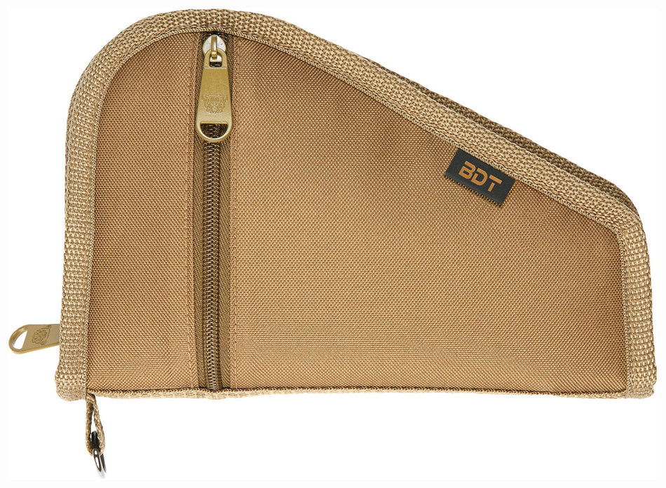 Bulldog BDT619T Deluxe Pistol Case Tan Water-Resistant Nylon 9"L x 6"H Quilted Lining