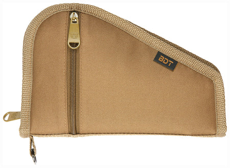 Bulldog BDT620T Deluxe Pistol Case Tan Water-Resistant Nylon 12"L x 6"H Quilted Lining