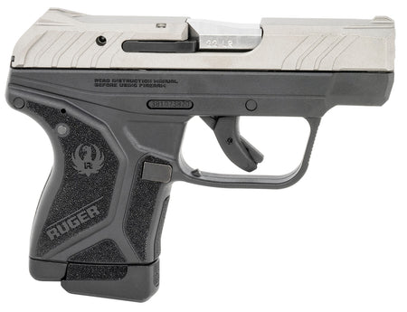 Ruger 13724 LCP II Sports South Exclusive 22 LR 10+1 2.75" Satin Stainless Steel Barrel, Silver Cerakote Serrated Slide, Black Textured Polymer Frame, Features Lite Rack System, Manual Safety