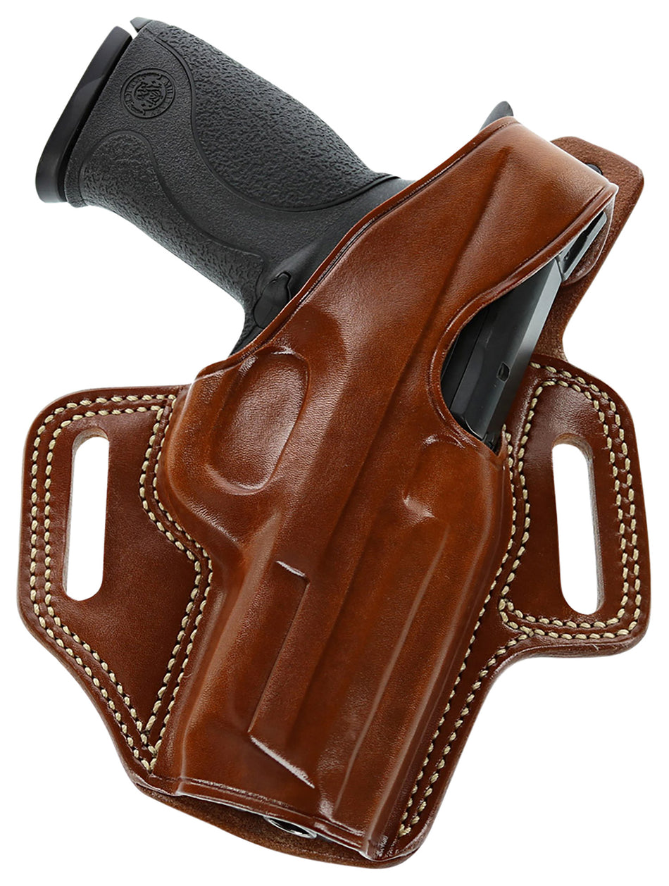 Galco Fletch OWB Belt Slide Holster FL652R Tan Leather S&W Shield / Ruger Max-9 / FN 503 RH