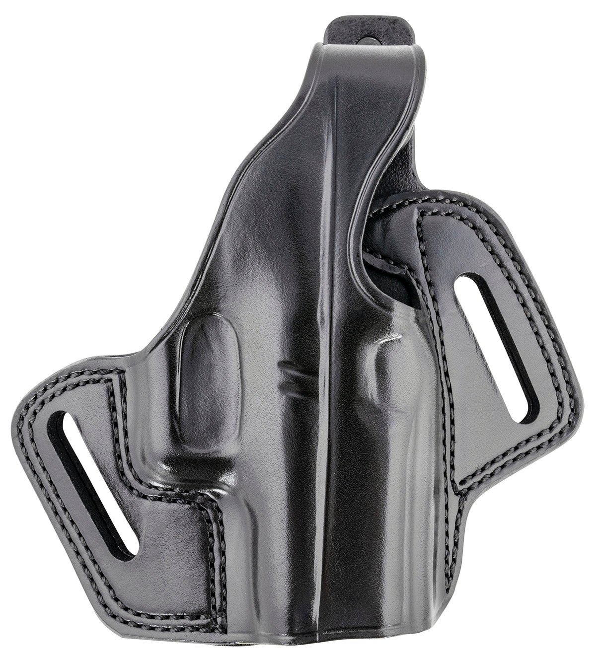 Galco Fletch OWB Belt Slide Holster FL800RB Black Leather Glock 43/43X / Hellcat RH Up to 1.75" Belt