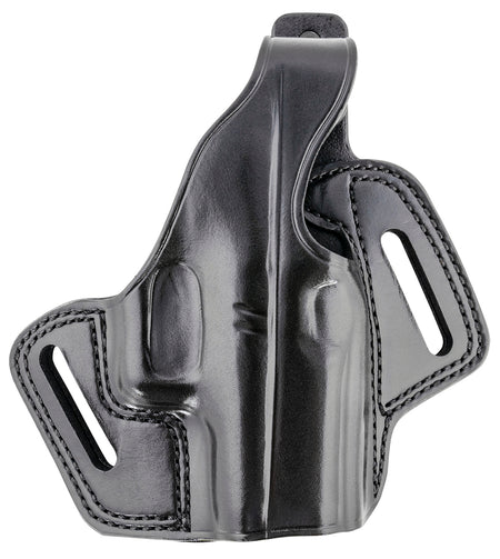 Galco Fletch OWB Belt Slide Holster FL800RB Black Leather Glock 43/43X / Hellcat RH Up to 1.75" Belt