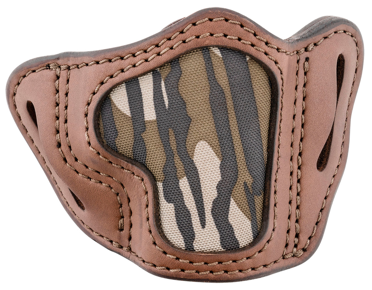 1791 Optic Ready OWB Holster Size C Brown/Mossy Oak Leather Belt Slide Compatible w/Glock 43/Sig P365/Walther PPQ RH