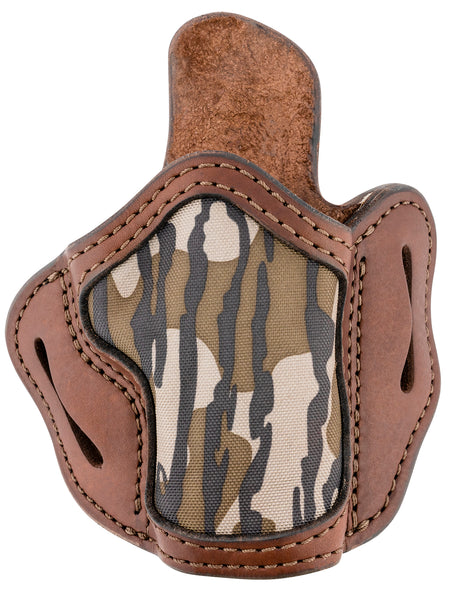 1791 Optic Ready OWB Holster Size 2.4S Brown/Mossy Oak Leather Belt Slide Fits FN 509/H&K VP9SK Right Hand