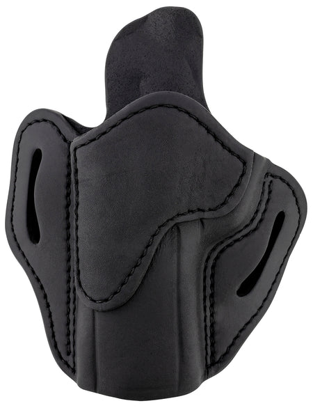 1791 Gunleather BH2.4 Stealth Black Leather OWB Holster, Optic Ready, Size 2.4, Left Hand for Walther PPQ/Sig P320/Springfield XD-M