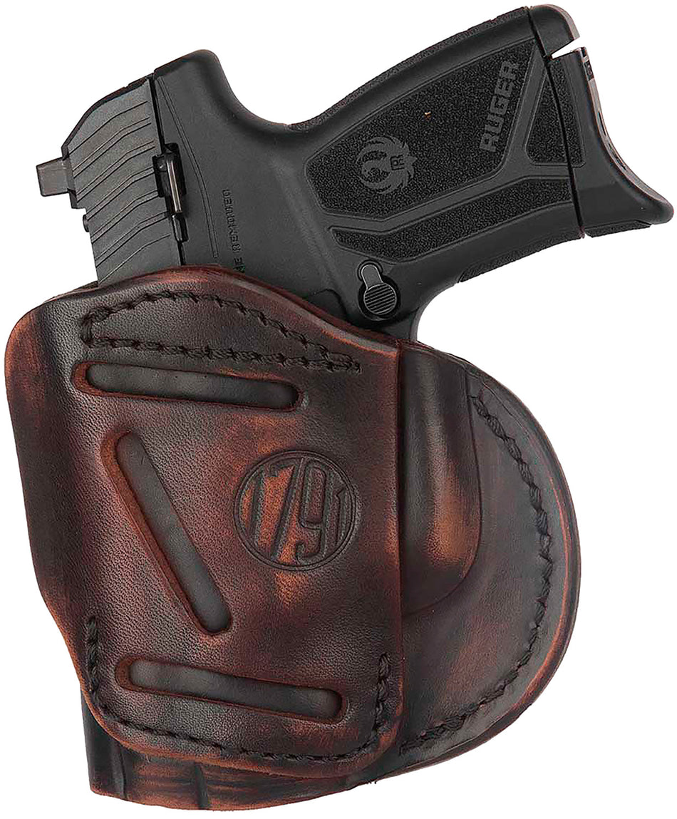 1791 Gunleather 4-Way IWB/OWB Vintage Leather Holster, Size 04, for Springfield XDS/XD/Glock 26/S&W M&P Shield Plus