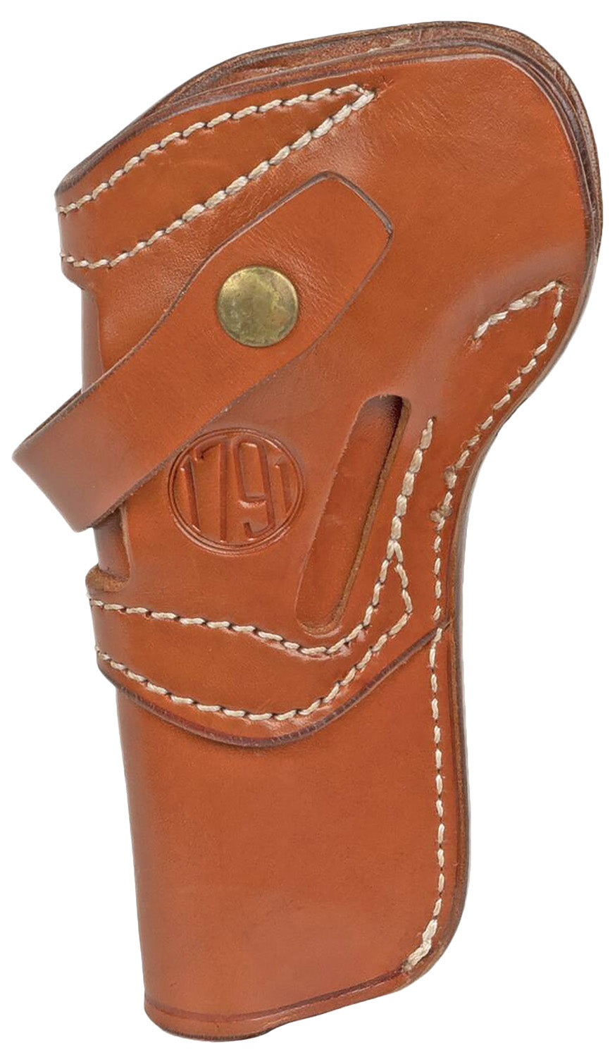 1791 Gunleather Single Action OWB Leather Holster, Size 6.5, Classic Brown, Ambidextrous for Ruger Wrangler/Colt SSA