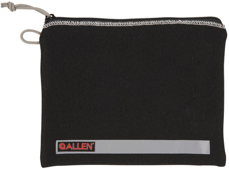 Allen 3628 Full-Size Pistol Pouch Black with Lockable Zippers, Fleece Lining & Writeable ID Label 7"x9"