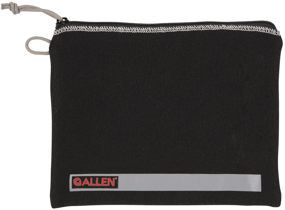 Allen 3628 Full-Size Pistol Pouch Black with Lockable Zippers, Fleece Lining & Writeable ID Label 7"x9"