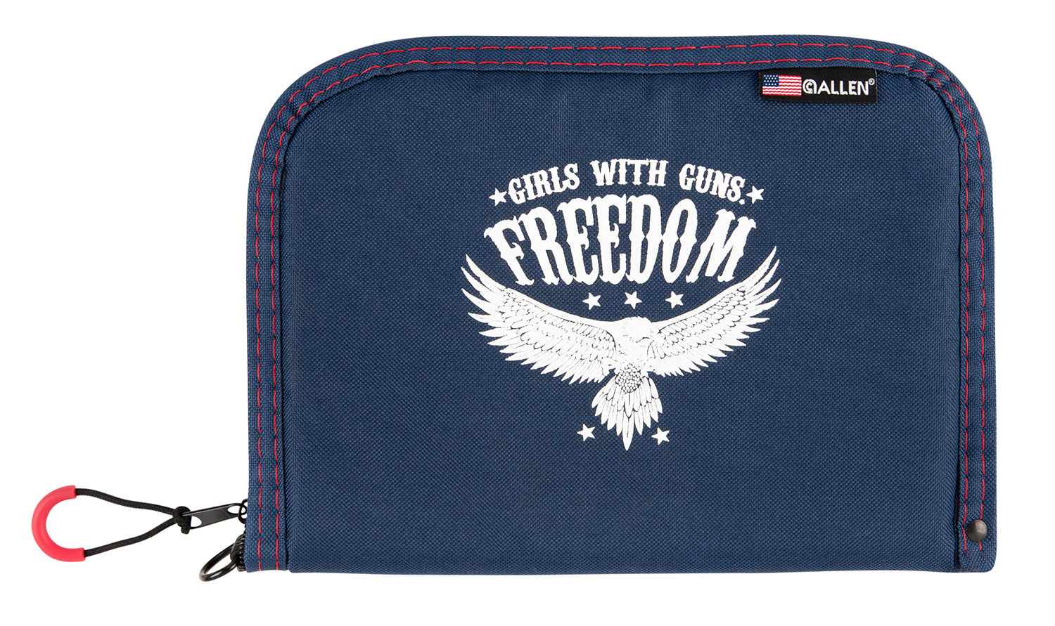 Girls With Guns 9071 Freedom Lockable Handgun Case Navy Polyester Holds Full-Size Pistol Up To 10"