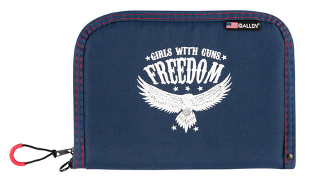 Girls With Guns 9071 Freedom Lockable Handgun Case Navy Polyester Holds Full-Size Pistol Up To 10"
