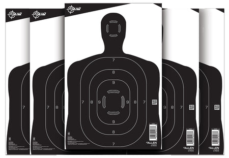 EZ-Aim 15447 Paper Silhouette Hanging Target 12" x 18" Black/White 25 Per Pack