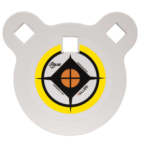 EZ-Aim AR500 Steel Shooting Gong, 4" Round, .50" Thick, White Powder Coat