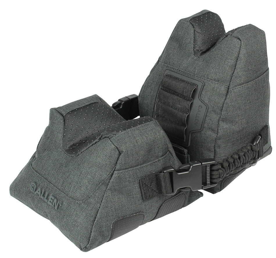 Allen Eliminator Front Rear Shooting Bag Combo 18417 Gray Polyester Side Release Buckles Cartridge Carrier