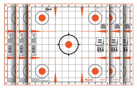 EZ-Aim 15333100 Grid Sight-In Paper Shooting Target, Self-Adhesive, 12"x12", 100 Pack