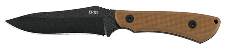 CRKT Ramadi Fixed Tactical Knife 4.37" SK-5 Carbon Steel Black Matte Blade Coyote G10 Handle Full Tang with Sheath