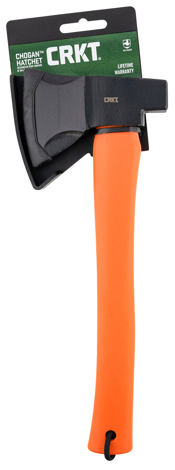CRKT Chogan 3.16" 1055 Carbon Steel Blade Hammer Axe Combo Orange GRN Handle 13.19" Camping Tool