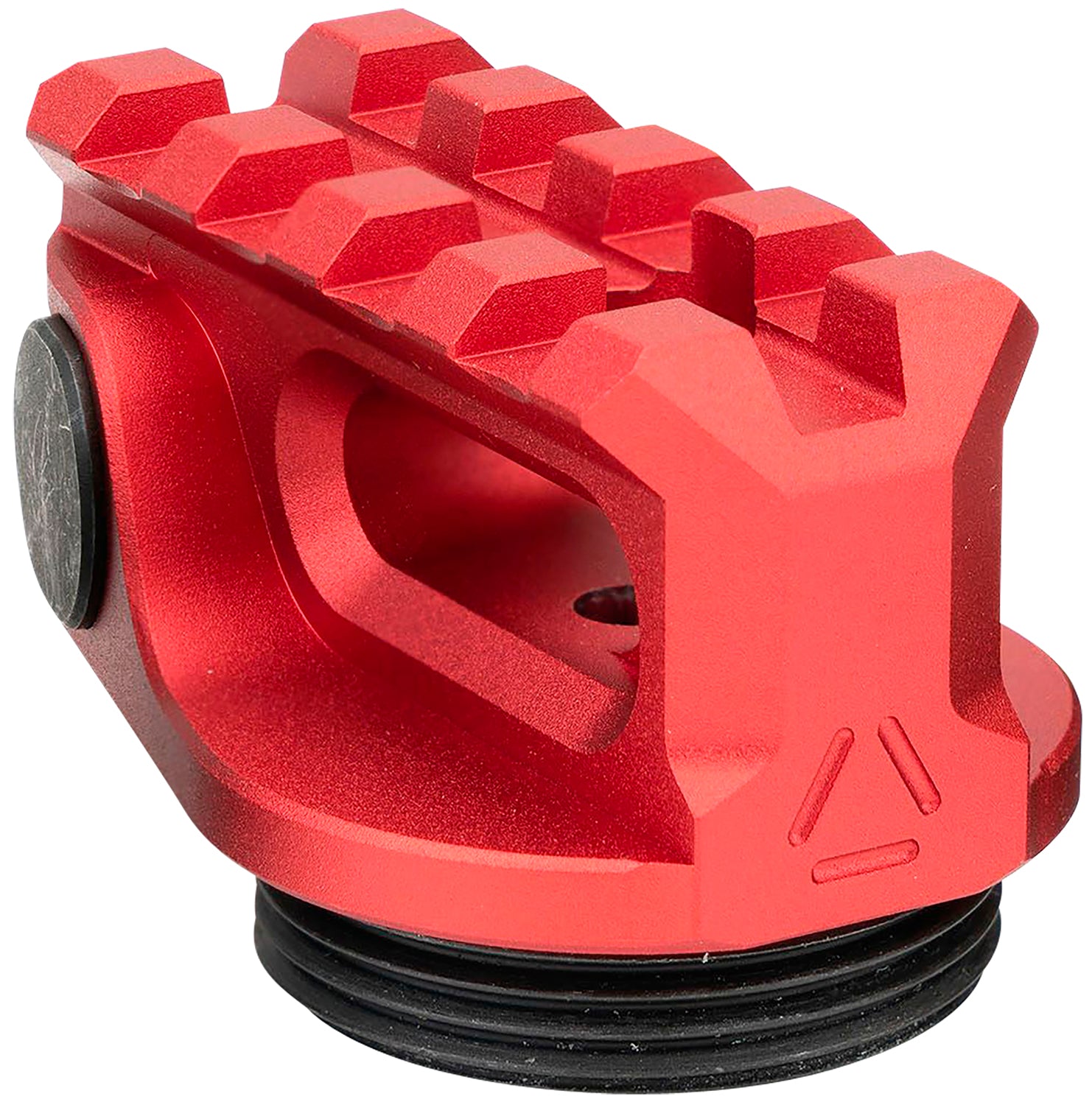 Strike Industries Red Anodized AR Picatinny Stock Adapter 4-Slot Rail with Anti-Loosening Detent