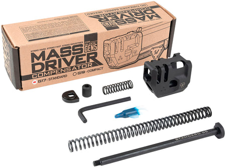 Strike Industries G5MDCOMPS Glock 17 Gen 5 Mass Driver Compensator Black with Guide Rod