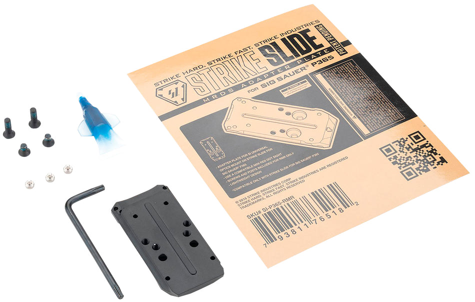 Strike Industries P365RMR MRDS Mount Adapter Plate Black for Strike P365 Slide